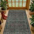 Vintage Floral Dark Green 3x5 Area Rugs by HazoHaus