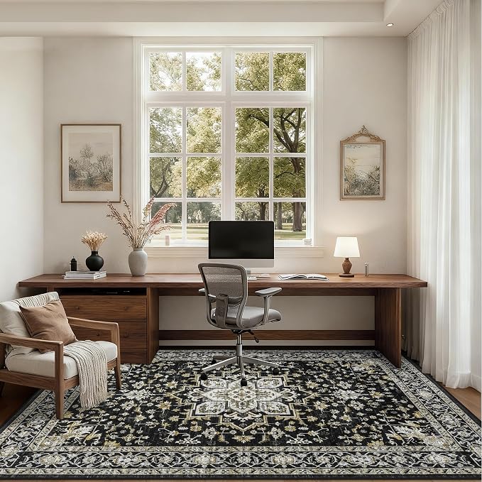 Area Rugs 10x14 Living Room Rug: Washable Rug Soft Vintage Boho Carpet Indoor - Image 5