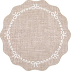 GarveeHome Scalloped Bow Rug for Living Room, 5ft Round Rugs Washable Solid - Image 4