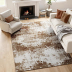 Brown Washable Rug 6x9 Area Rugs - Image 7