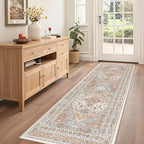 zesthome 2x6 Runner Rug for Hallways, Machine Washable Rug, Non Slip Vintage - Image 3