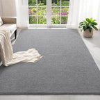 4x6 Feet Grey Area Rugs for Bedroom, Indoor Washable Memory Foam Rug for Living - Image 2