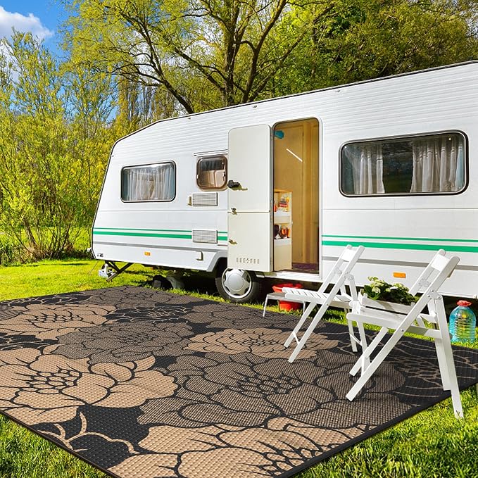GENIMO Outdoor Rug Waterproof for Patio Decor, Large Area Rugs Mats for RV - Image 8