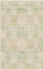 Washable Beige Green 5x8 Area Rug - Image 2