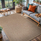 CAMILSON Easy Jute Rug 4x6, Indoor Outdoor Natural Color Fiber Area Rugs - Image 9