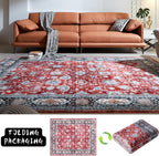 Rugcomf Runner Rug 2'x6' Hallway Rug Washable Boho Soft Area Rug Non-Slip - Image 5