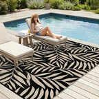 Smiry Outdoor Rug 8x10 ft, Waterproof Reversible Plastic Straw Rugs, Outdoor - Image 3