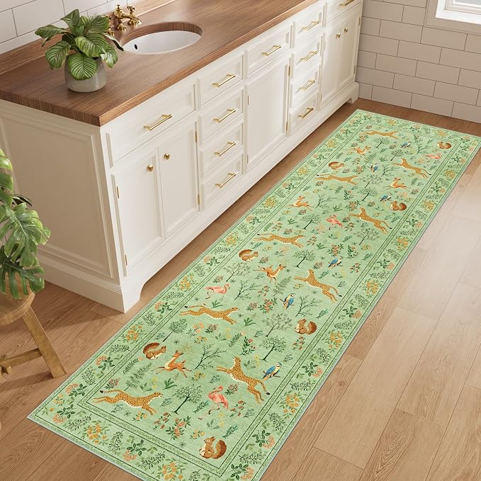 DUKINO 2.6x8 Rug for Hallway, Washable Kitchen Runner Rug - Image 3