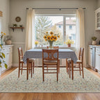 GENIMO 5x7 Washable Area Rug, Non-Slip Vintage Boho Floral Carpet, Soft - Image 4