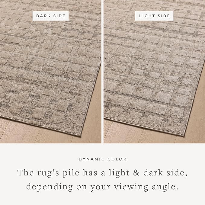 Loloi Amber Lewis Monty Collection MOT-06 Pebble/Beige 5'-3" x 7'-6", .50" Pile - Image 3