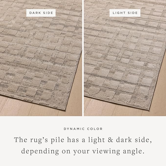 Loloi Amber Lewis Monty Collection MOT-06 Pebble/Beige 2'-7" x 8'-0" Runner Rug - Image 3