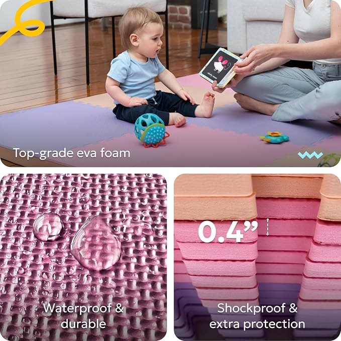 MioTetto Baby Play Mat, Soft Foam Floor Tiles - Image 9
