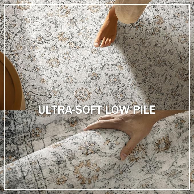 Washable Kitchen Rug Runners for Hallways: 2'x6' Bedroom Rug Non Slip Low-Pile - Image 4