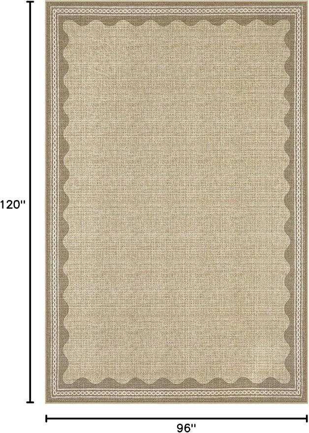 GarveeHome Scalloped Washable 8x10 Rug - Image 2