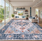 SERISSA 10x14 Area Rugs for Living Room, Large Washable Non-Slip Boho Rug by SERISSAHomeDecorCollection