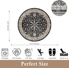 6ft Round Kitchen Rug Washable - Image 2