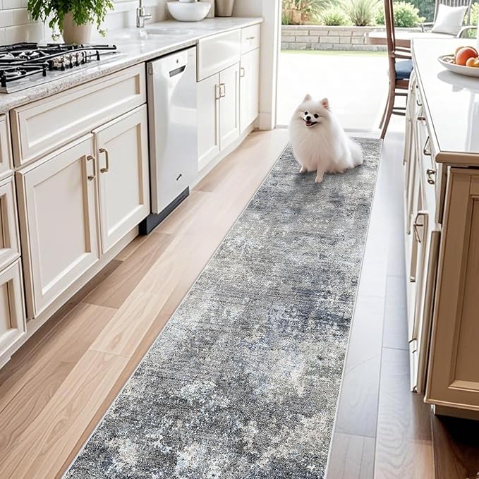2x10 ft Washable Hallway Runner Rug – Non-Slip Stain-Resistant Low-Pile Long by BYYVOORugsforYourHome