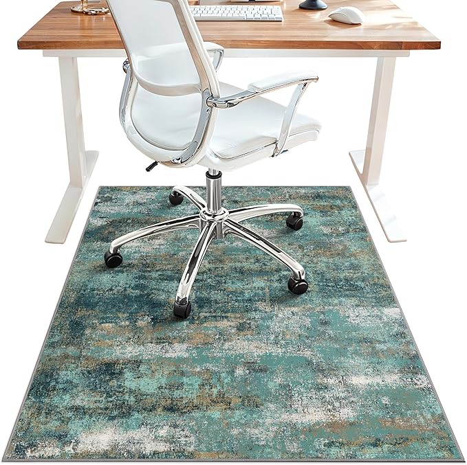 36"x48" Office Chair Mat for Hardwood Tile Floor, Under Desk Carpet Protector by BESBLEE