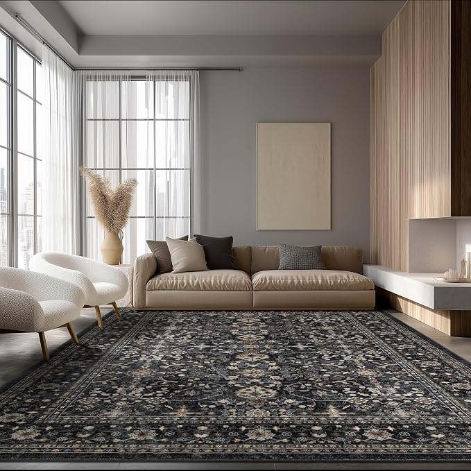Ruaruarug Washable Area Rug 9x12 by Ruaruarug
