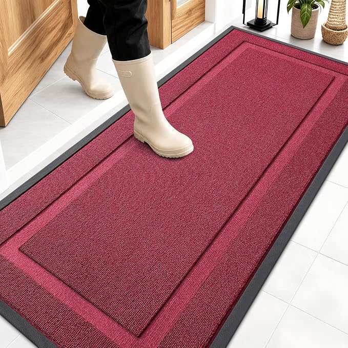 OLANLY Front Door Mat Indoor Outdoor Entrance, Waterproof All-Season, by OLANLY