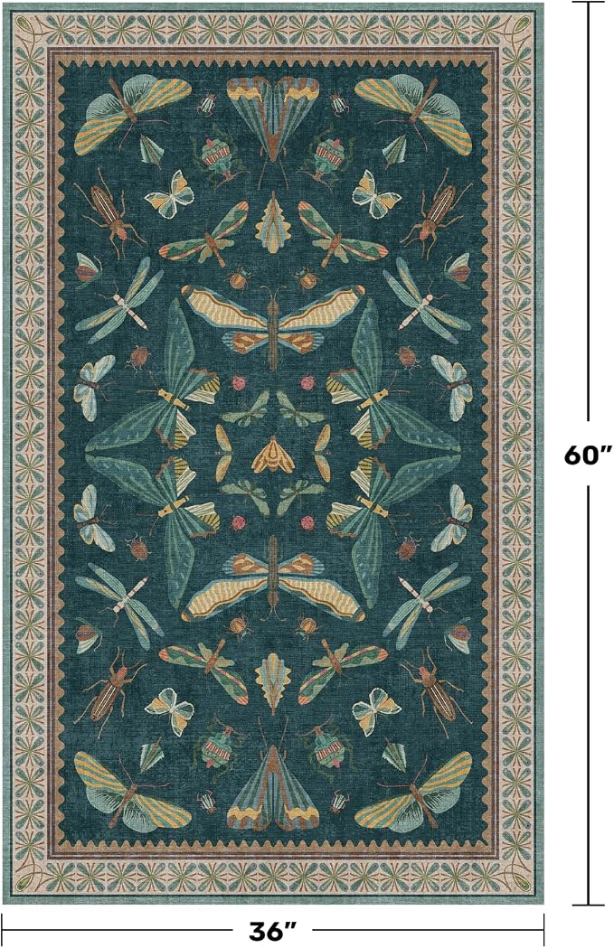 Teal 3x5 Entryway Rug - Image 2