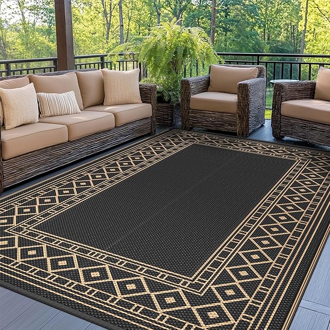 GENIMO Outdoor Rug Waterproof 6'x9' by GENIMO