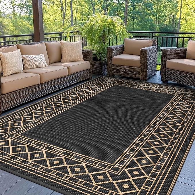 GENIMO Outdoor Rug Waterproof 9'x12' by GENIMO