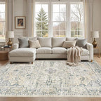 cotiled 8x10 Area Rug Machine Washable Vintage Carpet by COTILED