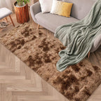 2x6 ft Soft Brown Runner Rugs for Bedroom Living Room Plush Fluffy Rug Shag Rug by TENNOLA