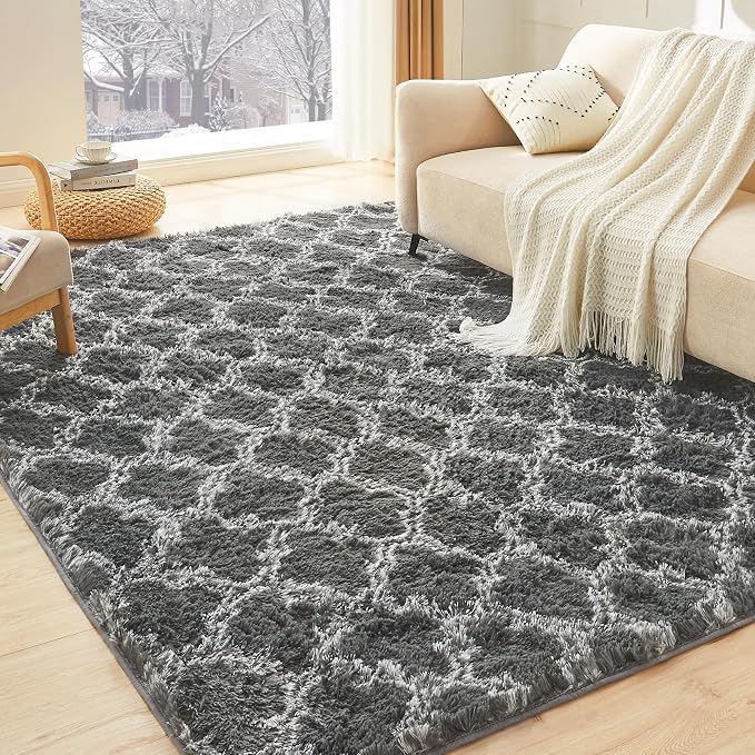 Litanika 8x10 Geometric Shag Area Rug by Litanika
