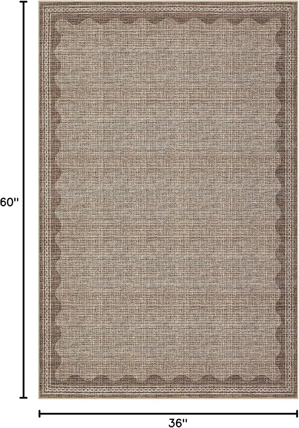 GarveeHome Scalloped Washable Rug 3x5 Non-Slip Low-Pile Indoor Rugs - Image 2