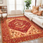SERISSA 5x7 Boho Area Rug, Washable Non-Slip Rugs by SERISSAHomeDecorCollection