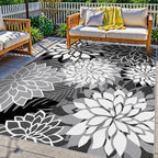 3x5 Washable Rug for Living Room Tropical Botanical Modern Floral Chenille Area by ArenaRug
