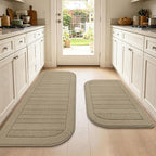 BEQHAUSE Kitchen Rugs Set of 2 Non-Slip Washable Kitchen Mats by BEQHAUSE
