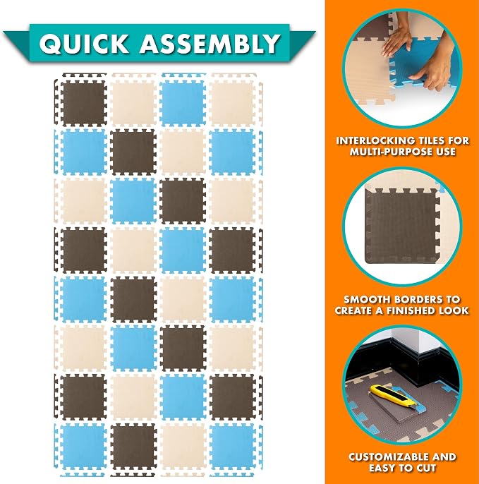 ProSource Baby Play Mat, Soft Foam Floor Tiles - Image 6