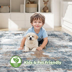 6x9 Area Rugs Living Room: Washable Large Abstract Neutral Modern Soft Rug - Image 7