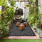 GENIMO Outdoor Rug 4x6 Waterproof, Reversible Mats, Outdoor Area Rug, Plastic - Image 3