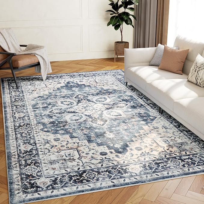 AMADA HOMEFURNISHING 5x7 Area Rugs, Washable Living Room Rug Low-Profile - Image 6
