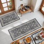 3 Pieces Kitchen Rug Sets: Farmhouse Washable Non-Slip Floor Mat - Image 2