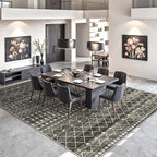 Miukiki 9x12 Area Rug for Living Room Moroccan Washable Rugs Non Slip Indoor - Image 8