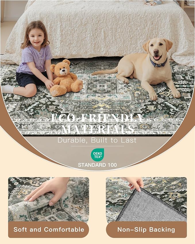 Madane Washable Kitchen Runner Rug 2x6, Ultra-Thin Non-Slip Hallway Runner - Image 5