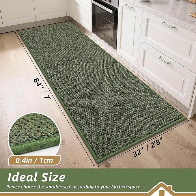 BEQHAUSE Kitchen Runner Rugs 32"x84", Non-Slip Kitchen Mats - Image 2