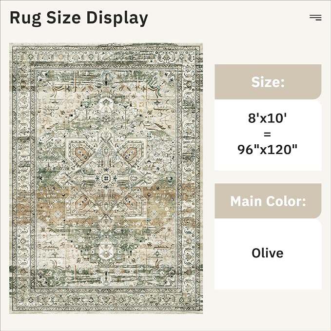 Soalmost Washable Area Rug 8x10, Large Soft Rugs - Image 4