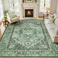 Lofus 8x10 Washable Rugs Non-Slip, Vintage Floral Area Rug by Lofus