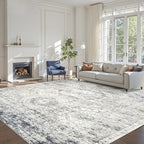 Soalmost 10x14 Area Rugs for Living Room, Non Slip Machine Washable Vintage Rugs - Image 2