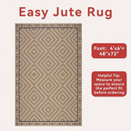 Tangsoo Modern Easy Jute 4x6 Outdoor Rug - Image 3