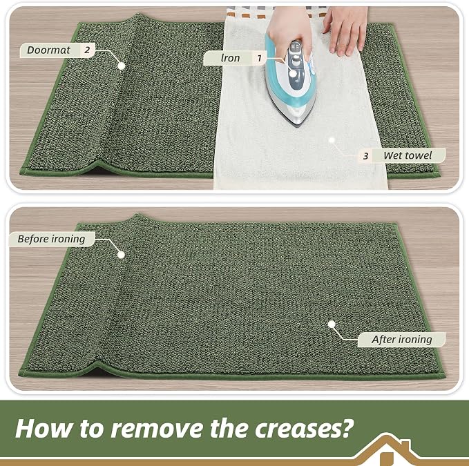 BEQHAUSE Dirt Trapper Door Mat 32" x 48", Non-Slip Washable Doormats Entrance - Image 9