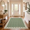 GarveeHome Scalloped 4x6 Rug Non-Slip Washable Low-Pile Carpet by GarveeHome