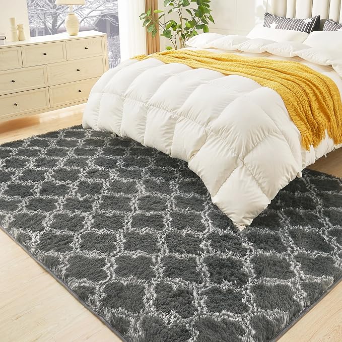 Litanika 4x6 Geometric Shag Area Rug - Image 3