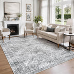 8x10 Area Rugs for Living Room Rug Washable: Abstract Large Rug for Dining Room - Image 3